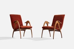Malatesta and Mason, poltrone, legno, tessuto, Italia, anni ’50