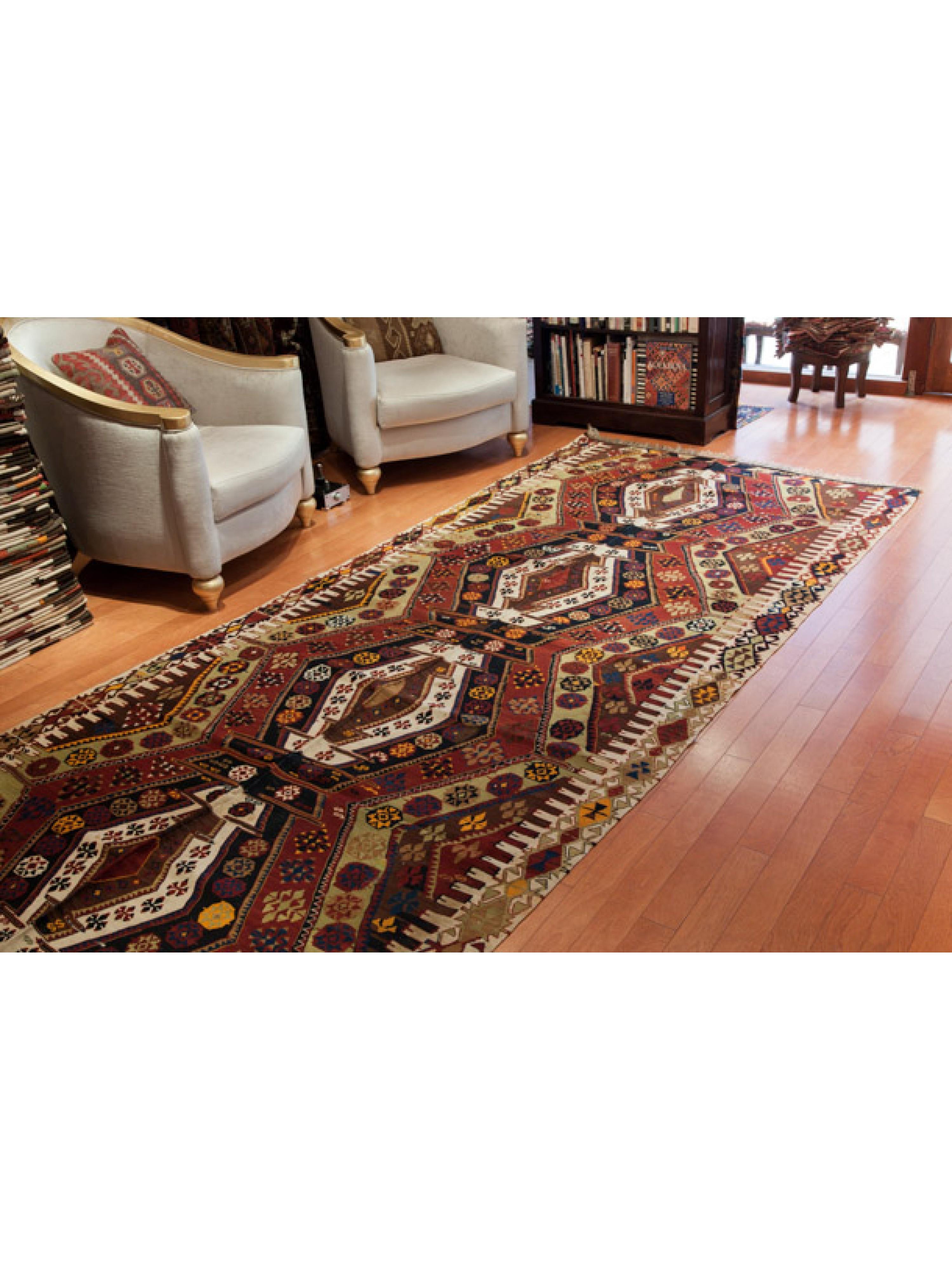 Malatya Kelim-Teppich aus Wolle Old Vintage Ost Anatolian Türkischer Teppich (20. Jahrhundert) im Angebot