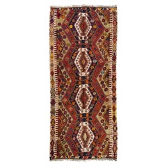 Malatya Kilim Rug Wool Old Vintage Eastern Anatolian Turkish Carpet