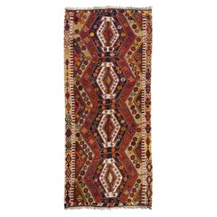 Malatya Kelim-Teppich aus Wolle Old Vintage Ost Anatolian Türkischer Teppich