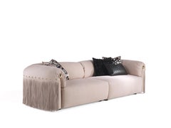 21st Century Malawi Sofa in Pink Leather by Roberto Cavalli Home Interiors