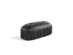 21st Century Malawi Pouf in Black Leather by Roberto Cavalli Home Interiors
