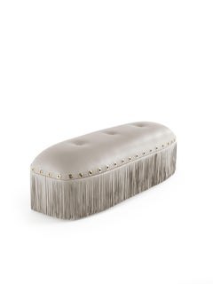 21st Century Malawi Pouf in Leather by Roberto Cavalli Home Interiors