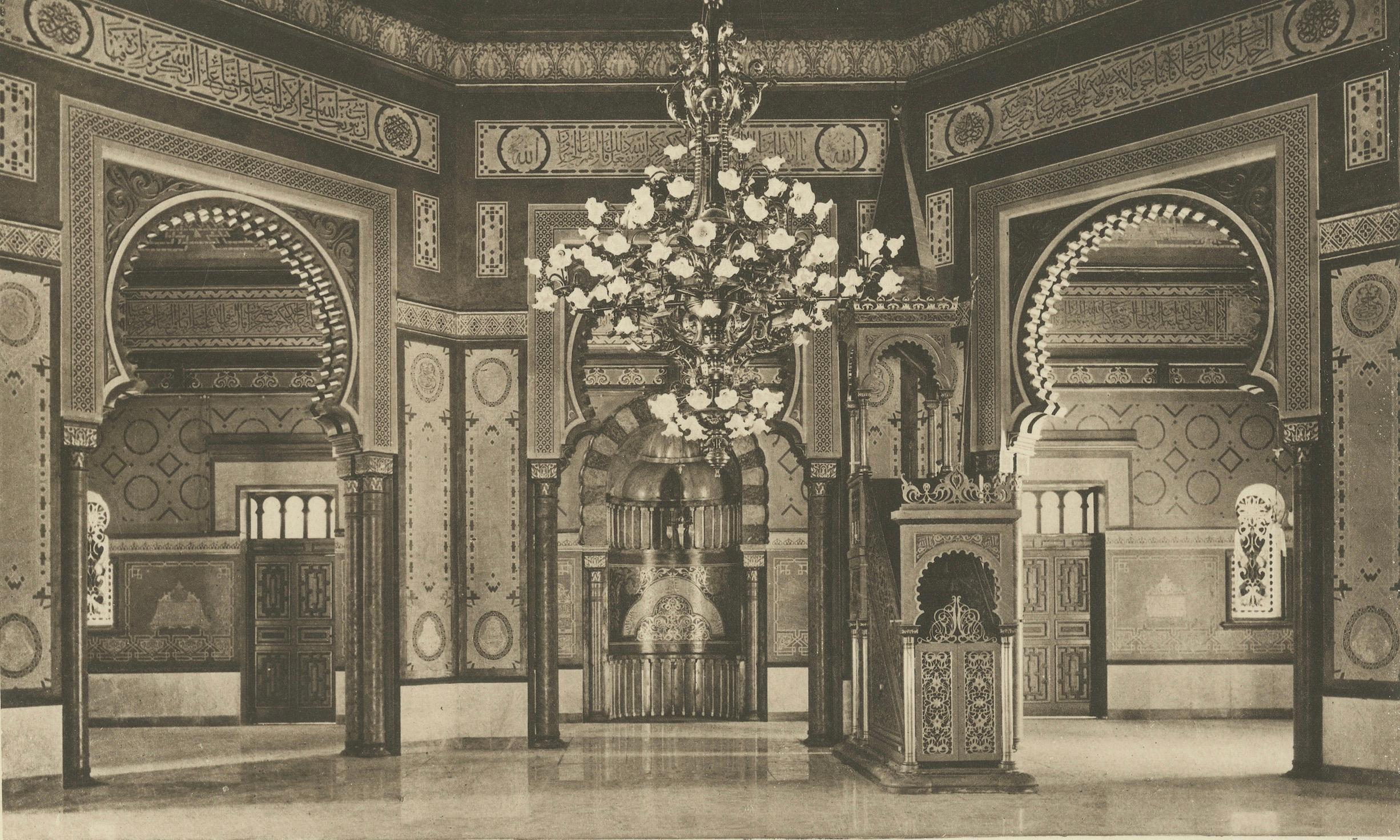 Néerlandais Mosquée Malayer Tandjong Poera - Photogravure originale des années 1900, Sumatra Indonésie en vente