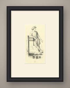 Popolo malese dell’Oceania, stampa antica di un costume di Wahlen, 1843-1844
