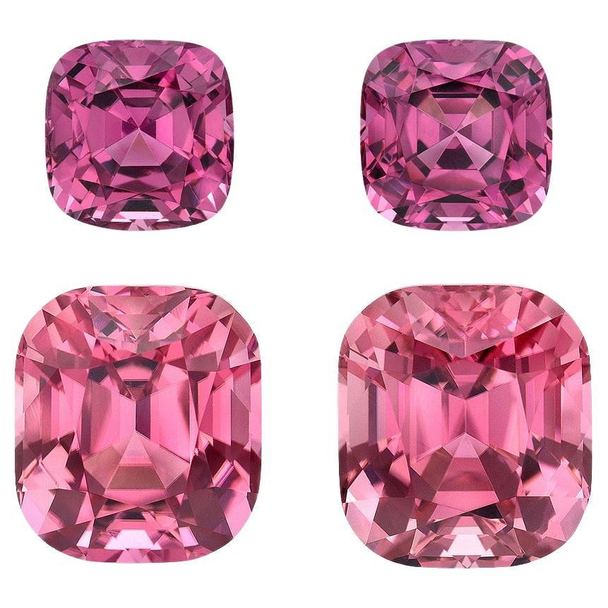 Malaya Garnet Pink Tourmaline Earrings Gem Set 9.69 Carats Loose Gemstones In New Condition In Beverly Hills, CA