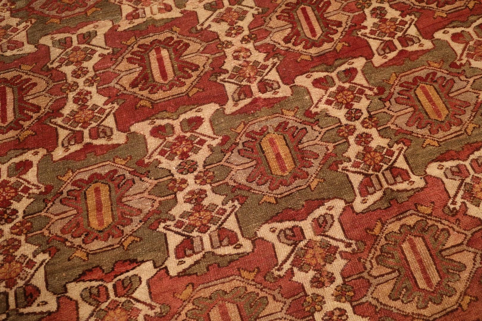 19th Century Malayer Antique Gallery-Size Rug - 13'0
