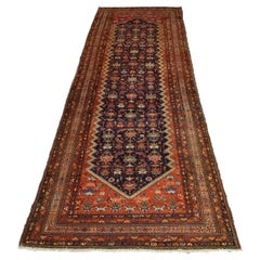 Malayer Retro Gallery Sized Rug, Navy Red Ivory - 6 x 16