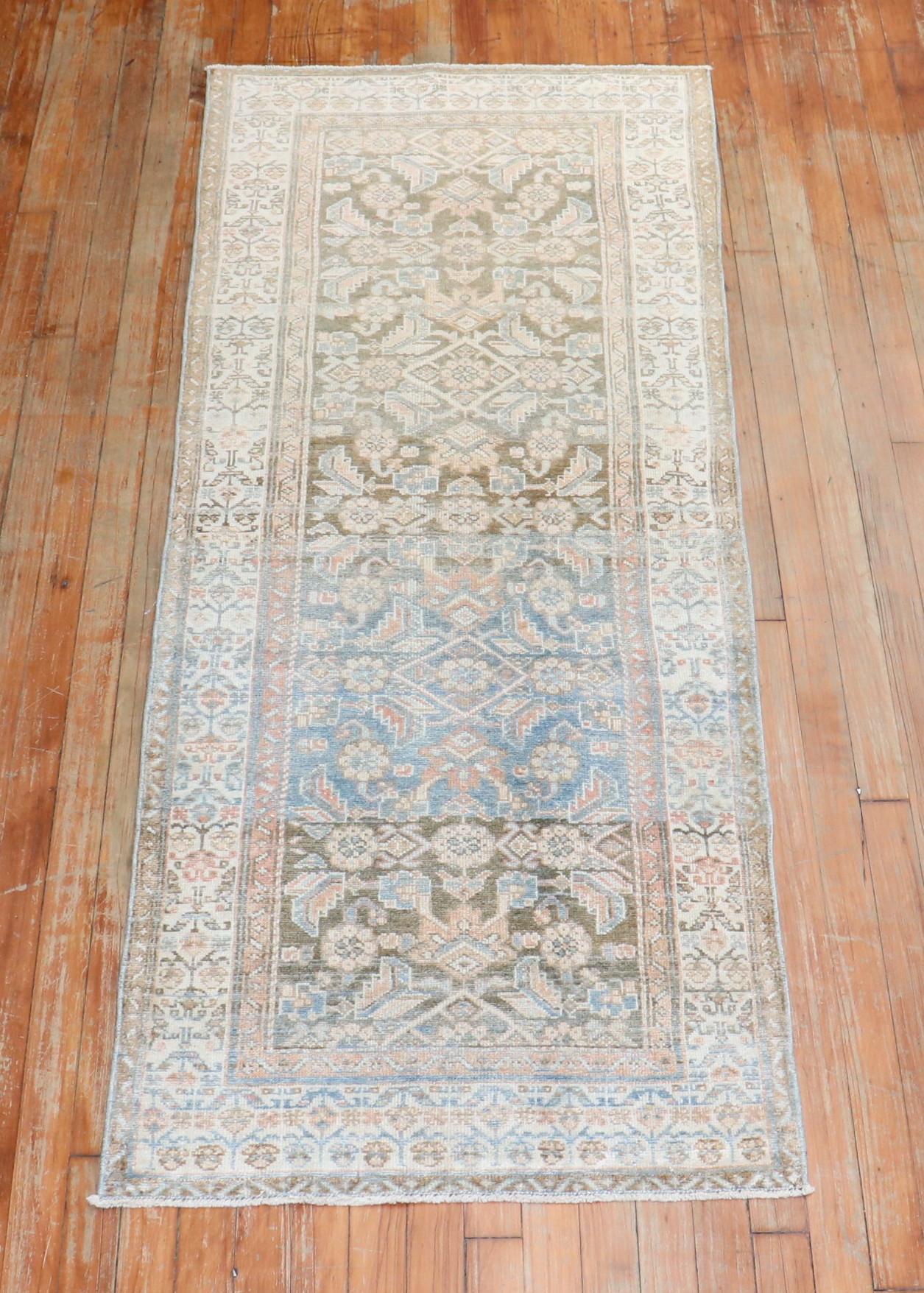 Hand-Knotted Malayer Antique Persian Runner