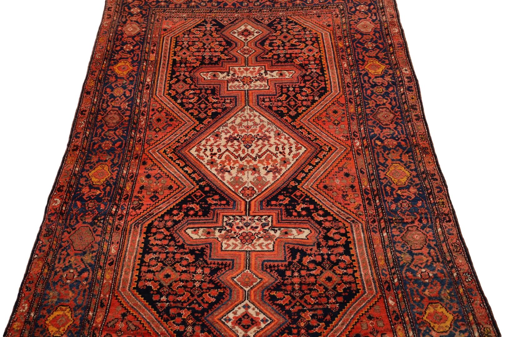 Persian Malayer Antique Rug, Red Ivory - 4'6