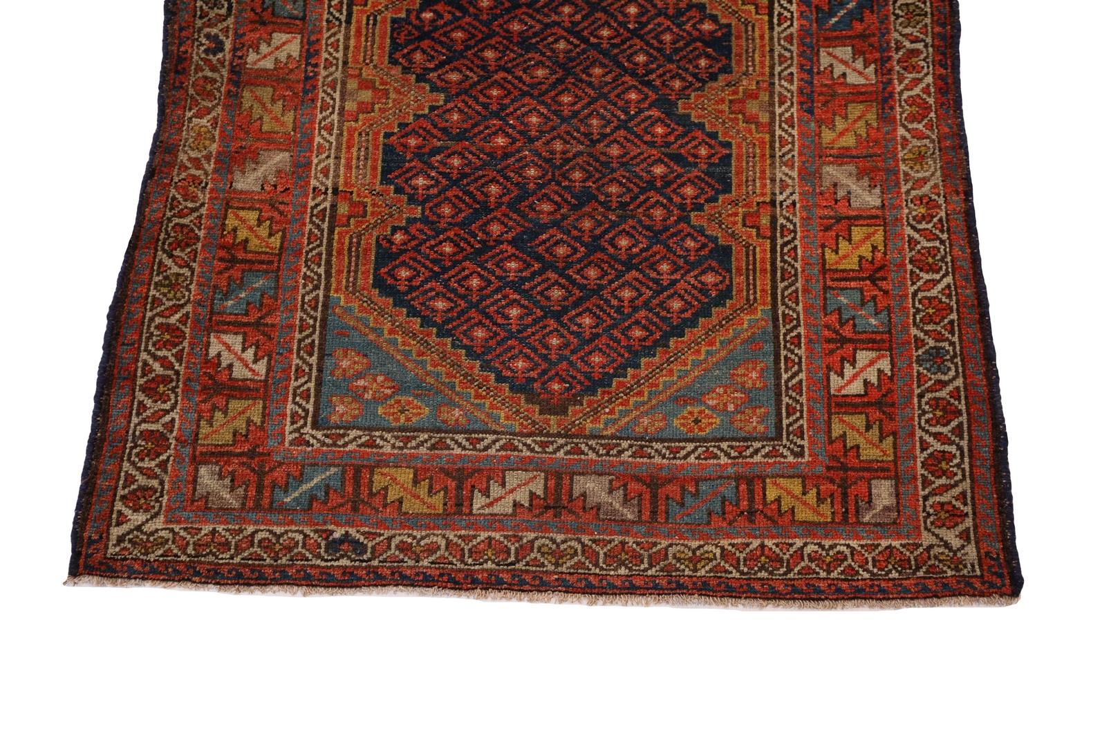 Persian Malayer Antique Rug, Red Navy - 3' x 6'6