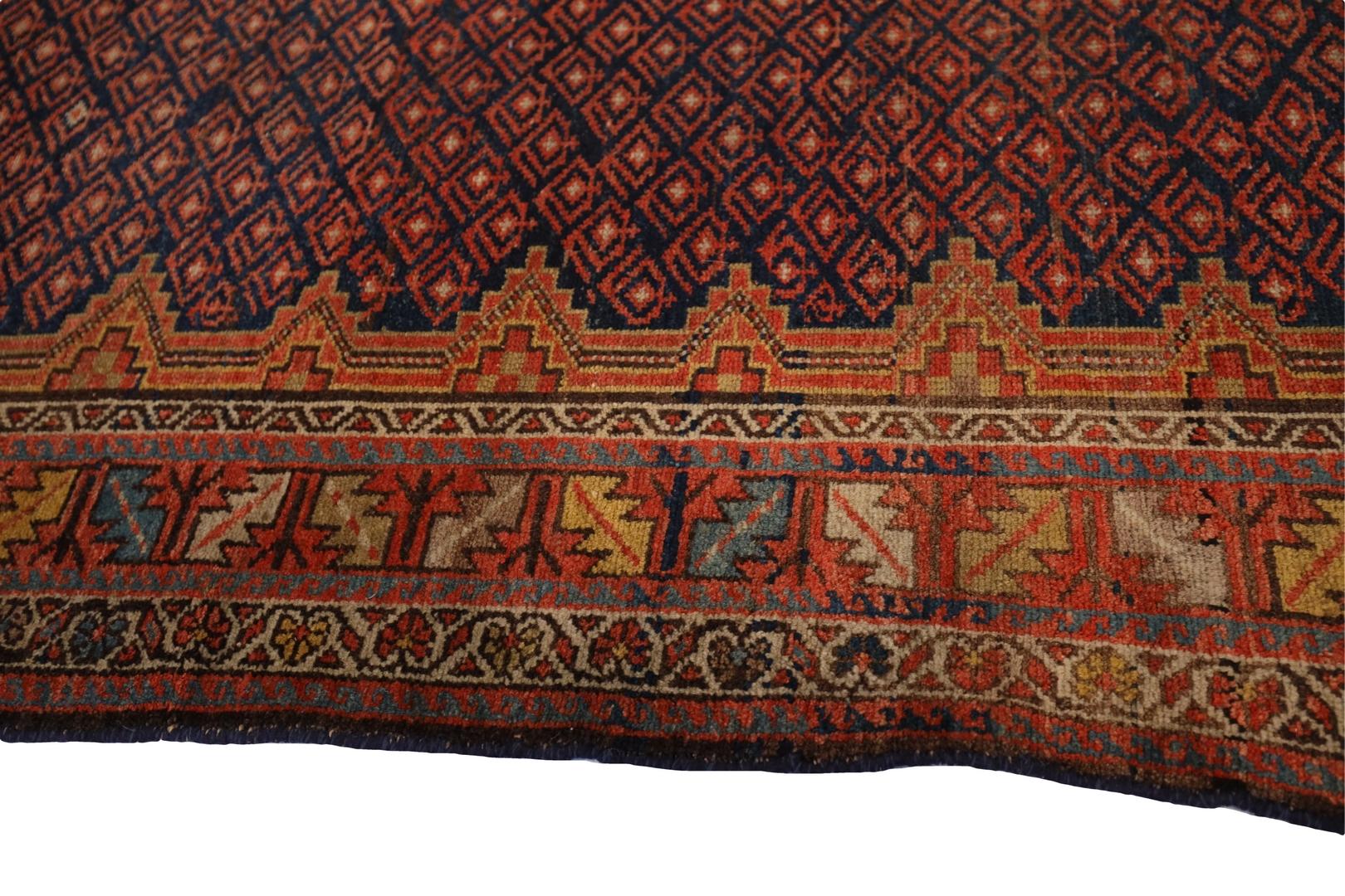 Alfombra Antigua Malayer, Rojo Marino - 3' x 6'6