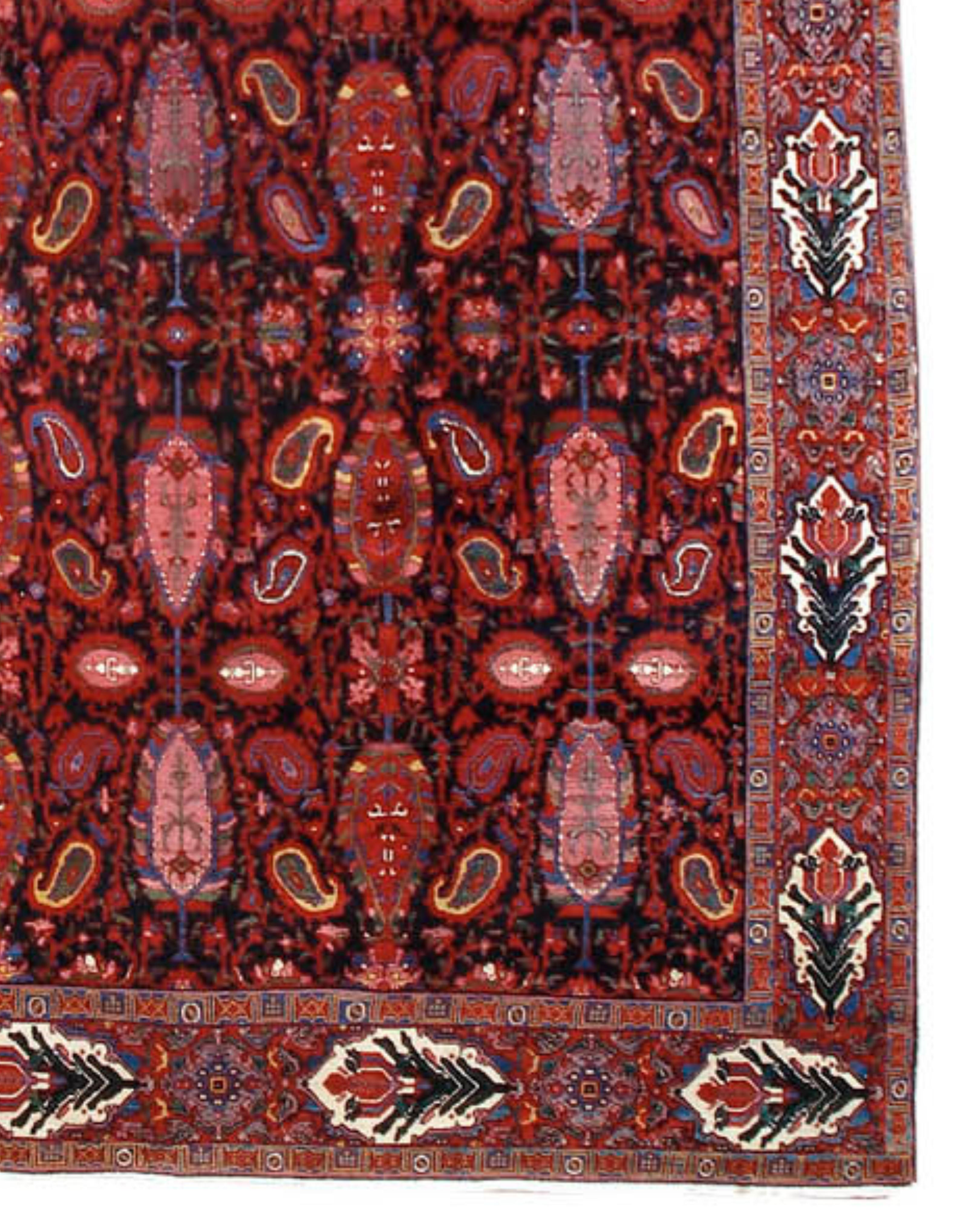 Antique Oversized Large Persian Malayer Carpet, c. 1900

Weavings from Malayer in western Persia are generally of the scatter size variety. This grand over-sized piece is something rare and special. Long elongated palmettes are drawn in an all-over
