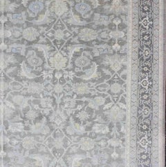 Malayer Design Rug in Gray, Silver, Light Blue and Charcoal by Keivan Woven Arts