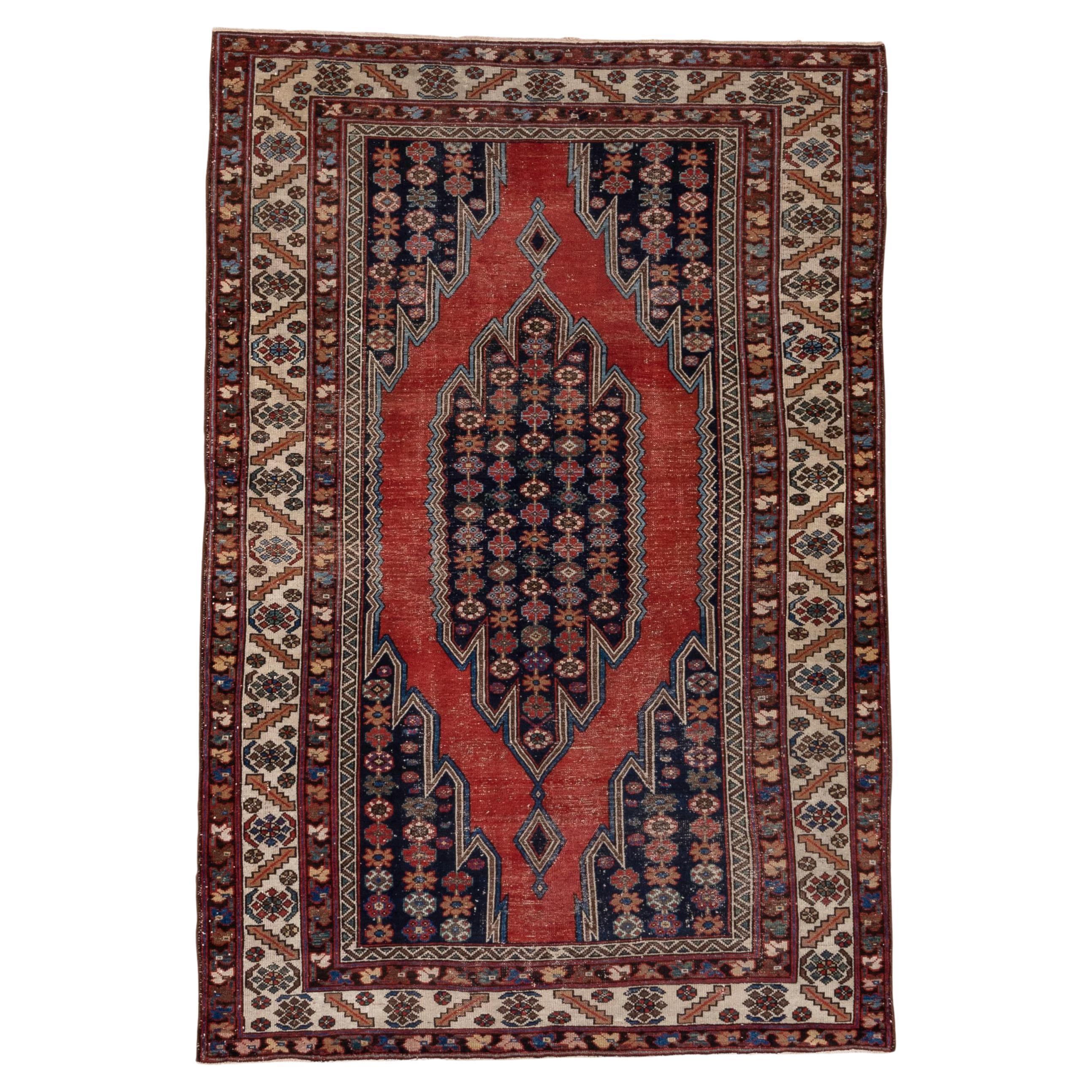 Malayer Rug in Blue Red Design 1920 For Sale