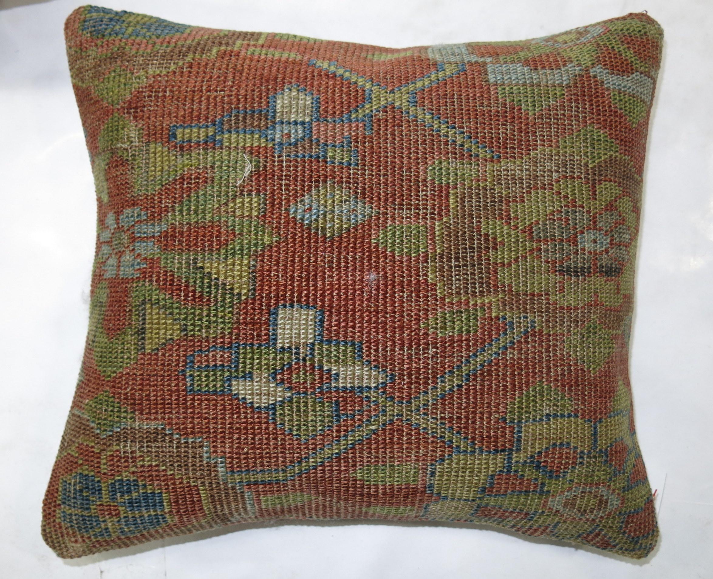 Country Malayer Rug Pillow For Sale
