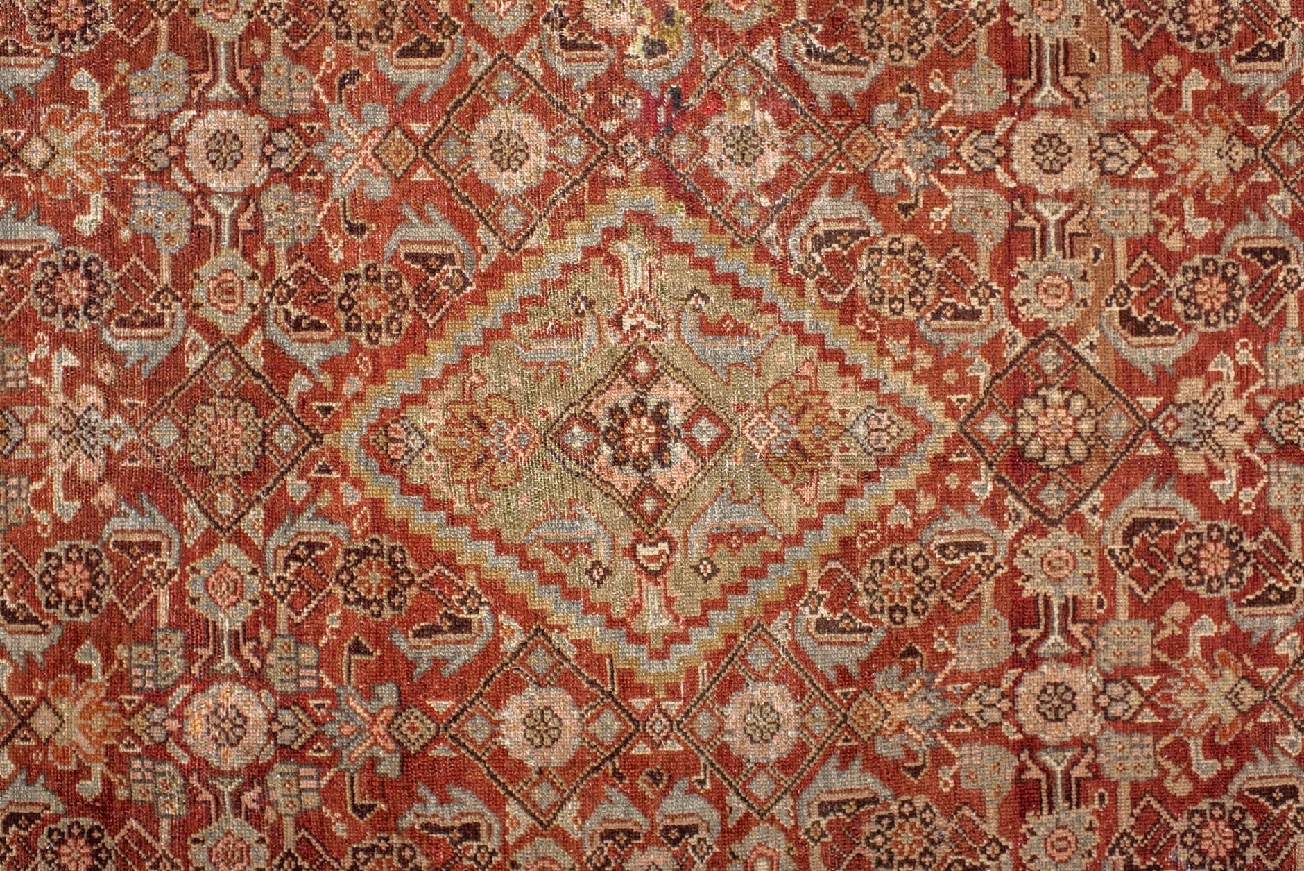 Malayer-Teppich mit traditionellem Allover-Herati-Muster (Handgeknüpft) im Angebot