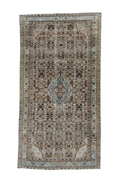 Malayer Teppich mit Aquamarin-Diamant-Medaillon