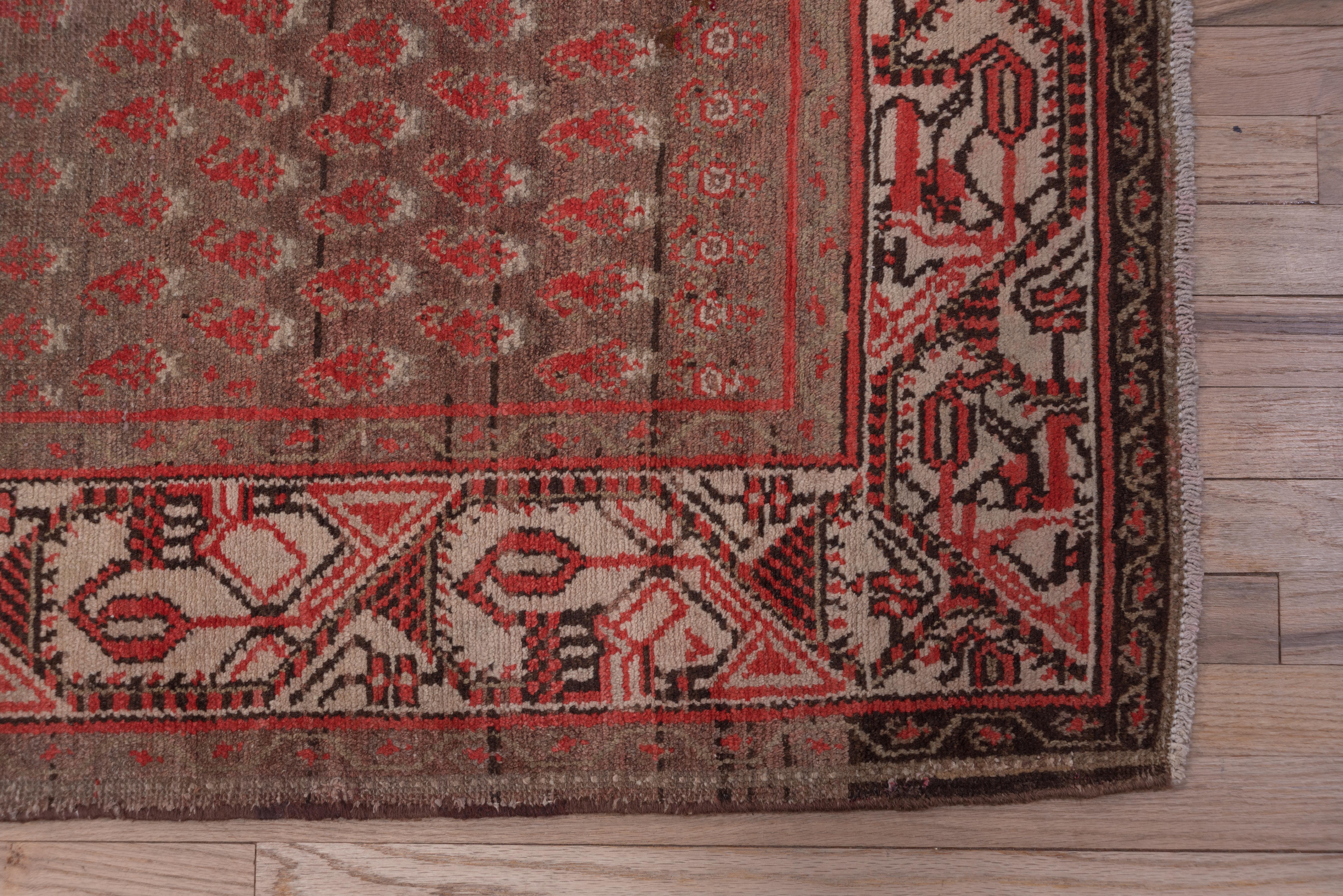 Hand-Knotted Malayer Runner, Graphite Field, circa 1930s For Sale
