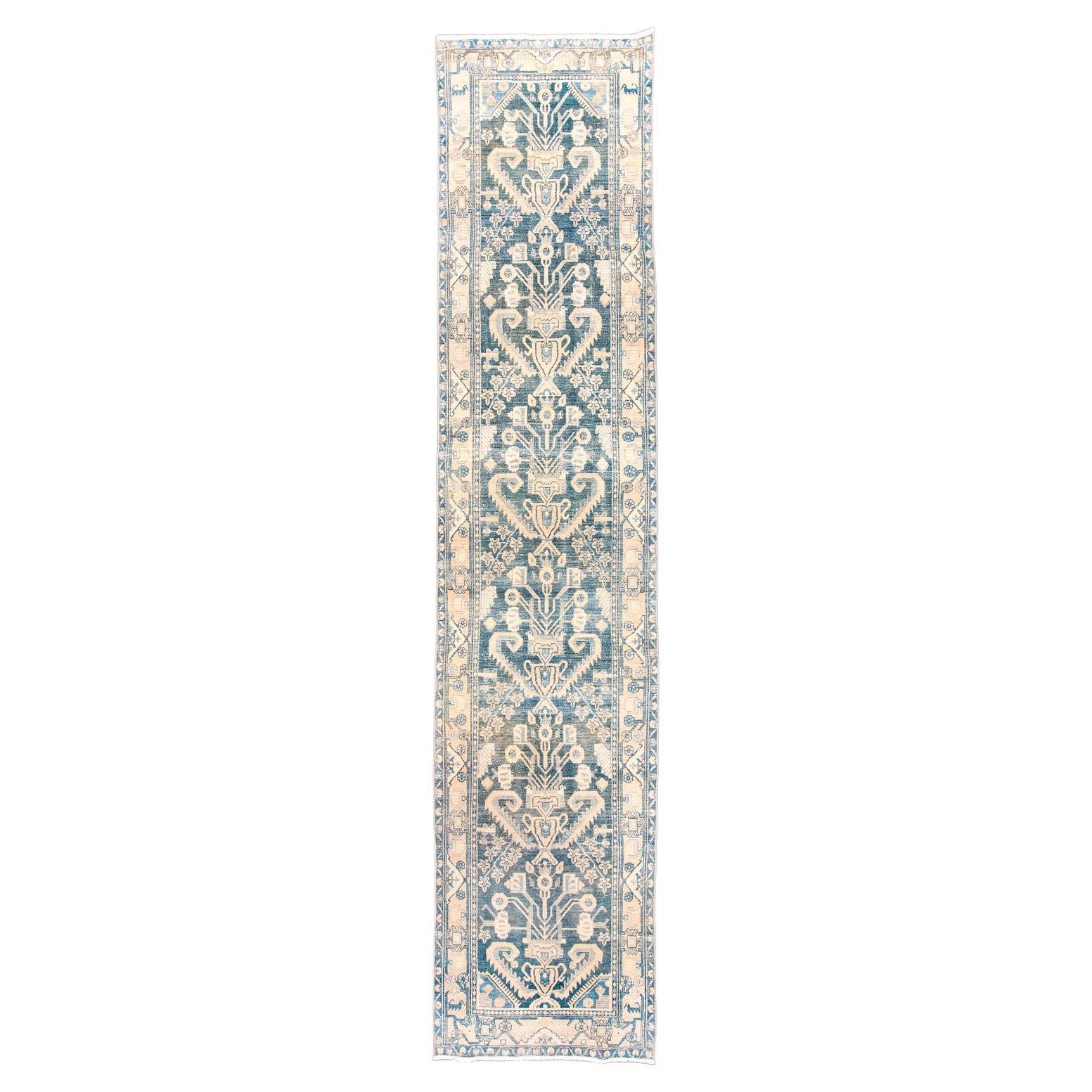 Malayer Runner with a Floral Design For Sale