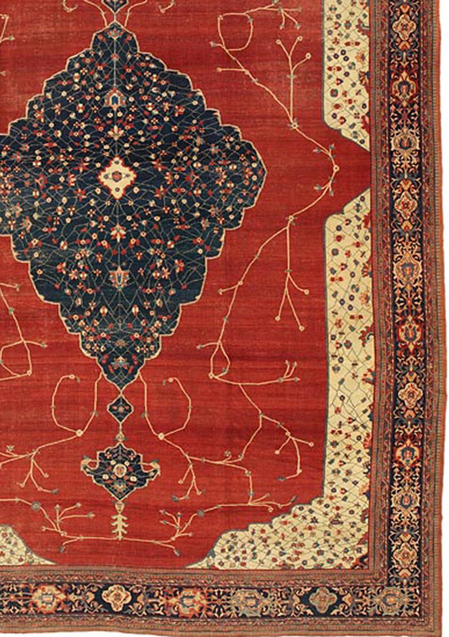Large Oversized Antique Malayer Sarouk Carpet, 19th Century

This magnificent central Persian carpet on a rich madder red ground was woven during the heyday of a Renaissance in Persian weaving almost one hundred and fifty years ago. The medallion
