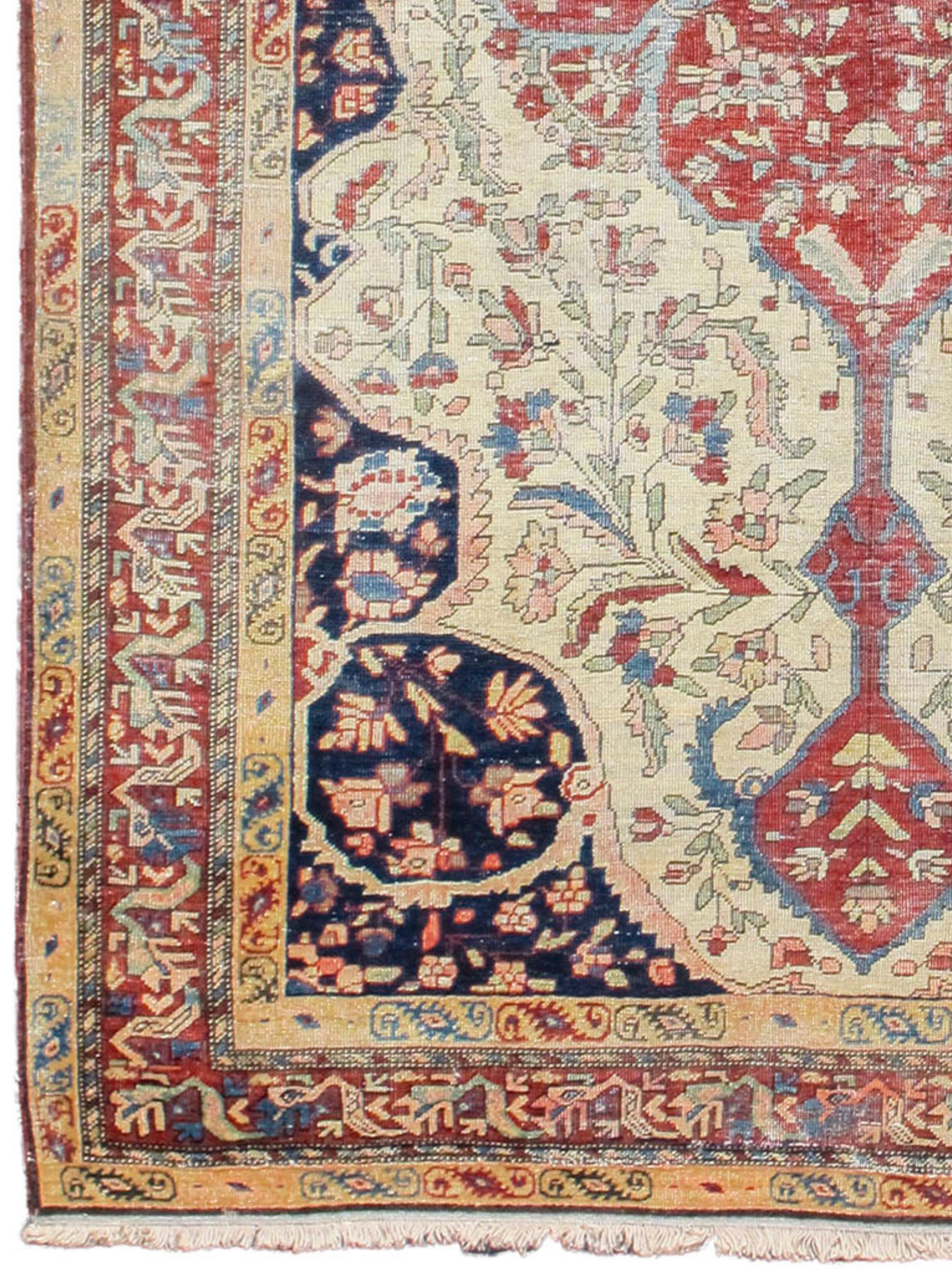 Malayer Sarouk-Teppich, 19. Jahrhundert im Zustand „Gut“ im Angebot in San Francisco, CA