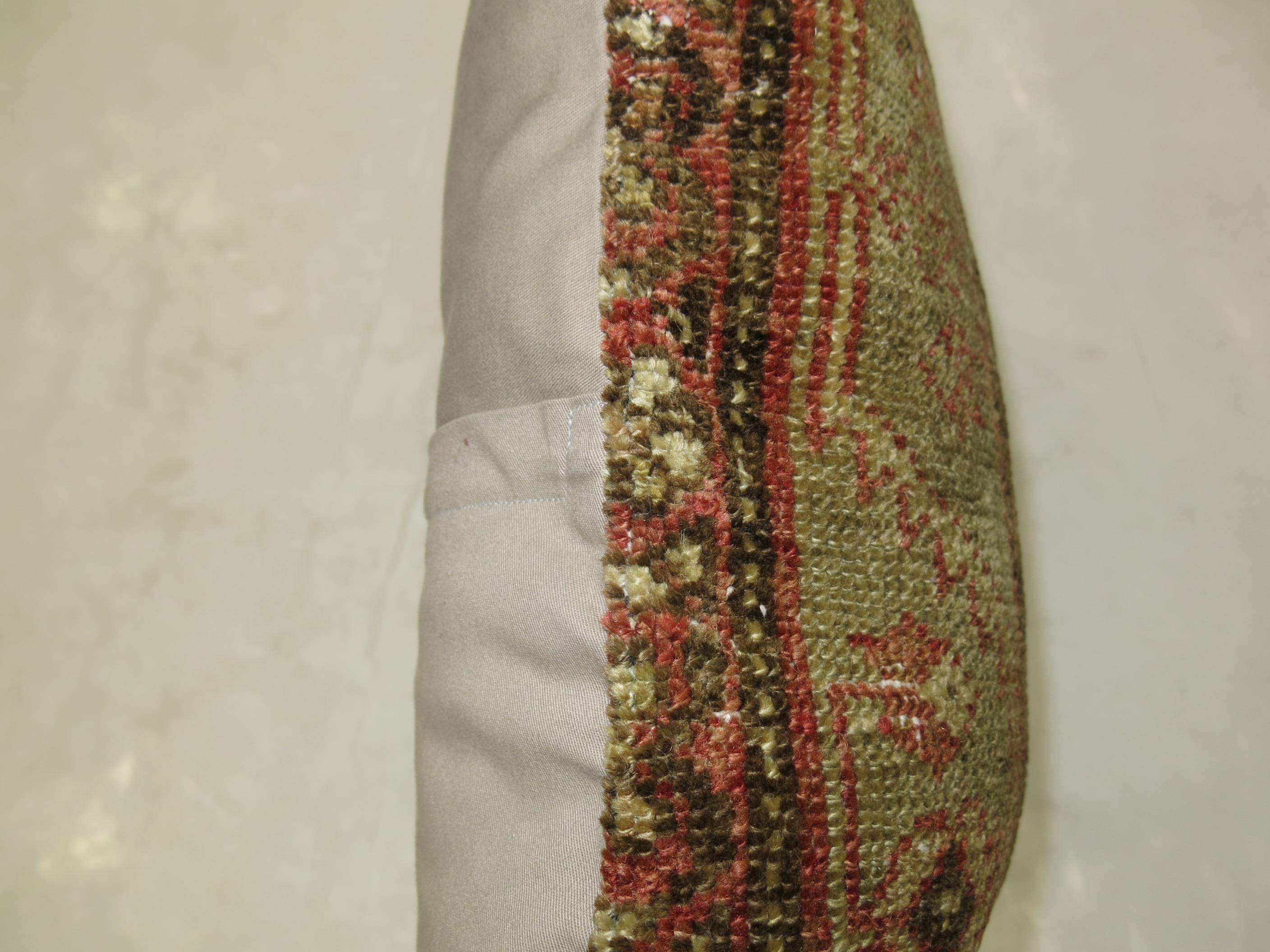 Pillow made from a Persian Malayer rug.

13'' x 17''
