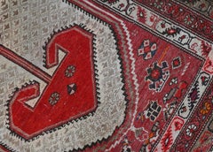 Malayer with a Beige Field, and Cherry Red, Plum, Camel & Cocoa Tones c.1920