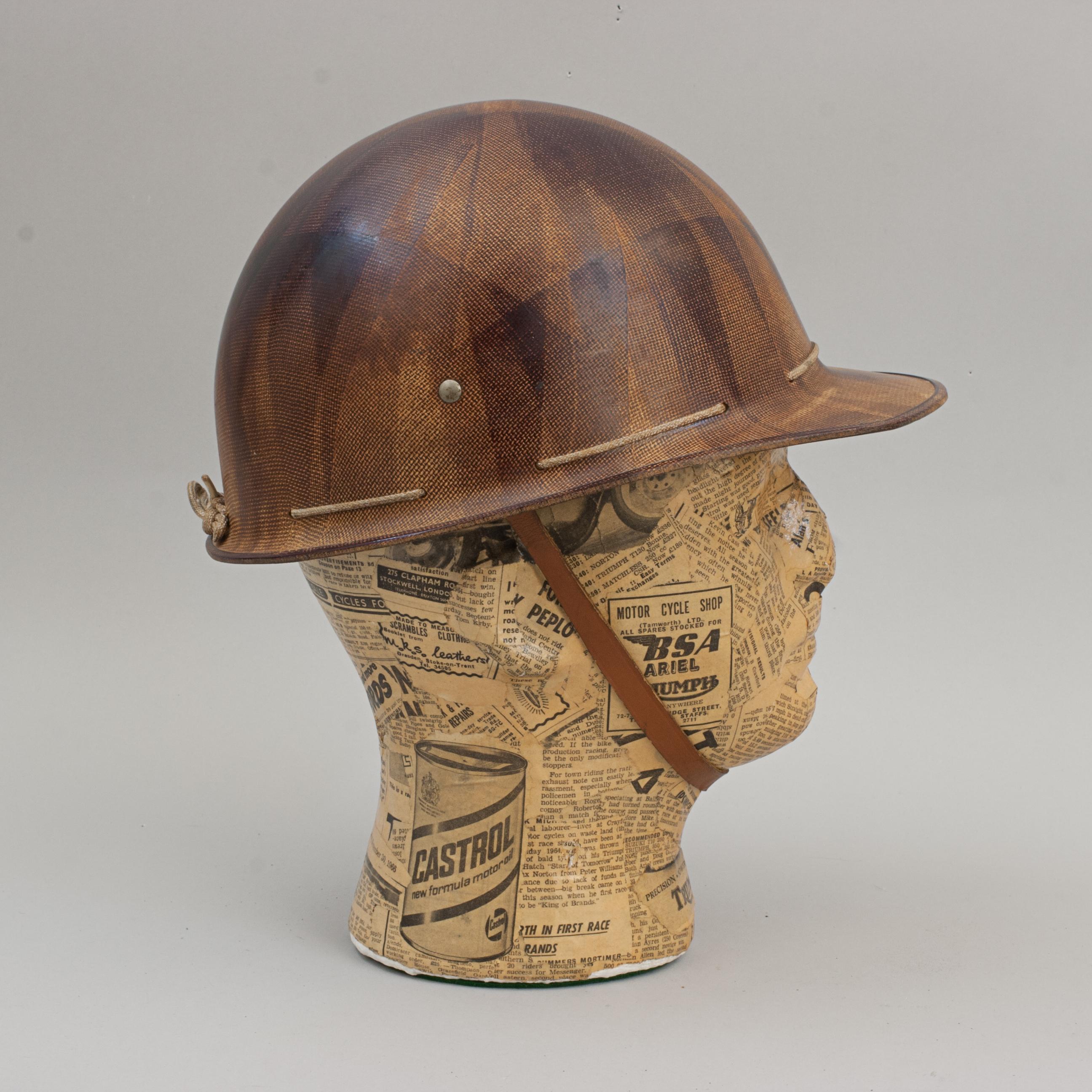 Leather Malcolm Campbell Texolex Safety Helmet For Sale