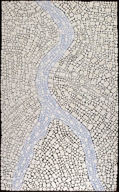 Lander River Peinture acrylique sur lin, contemporaine, non encadrée, 2010+.