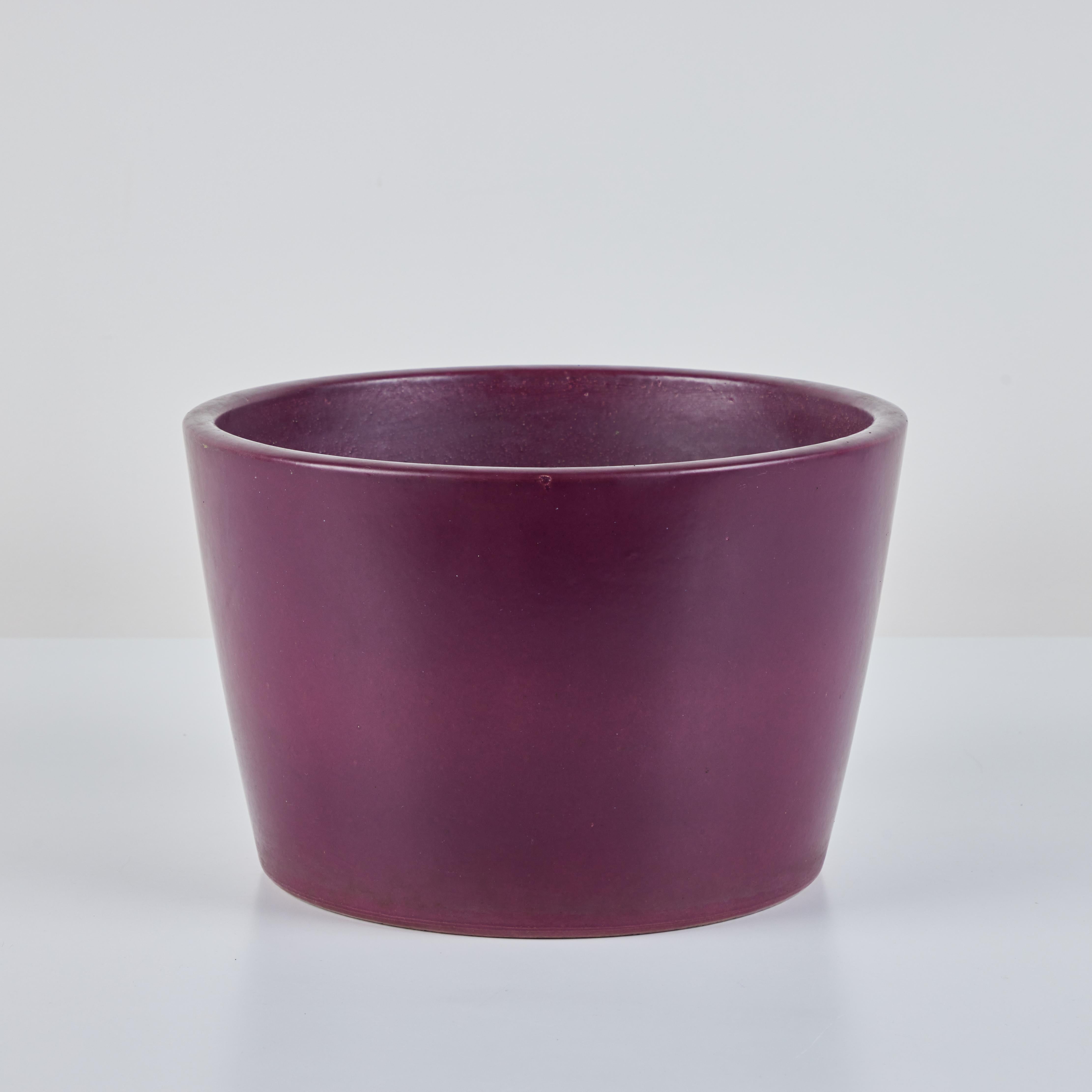Mid-Century Modern Malcolm Leland Purple Planter for Architectural Pottery For Sale