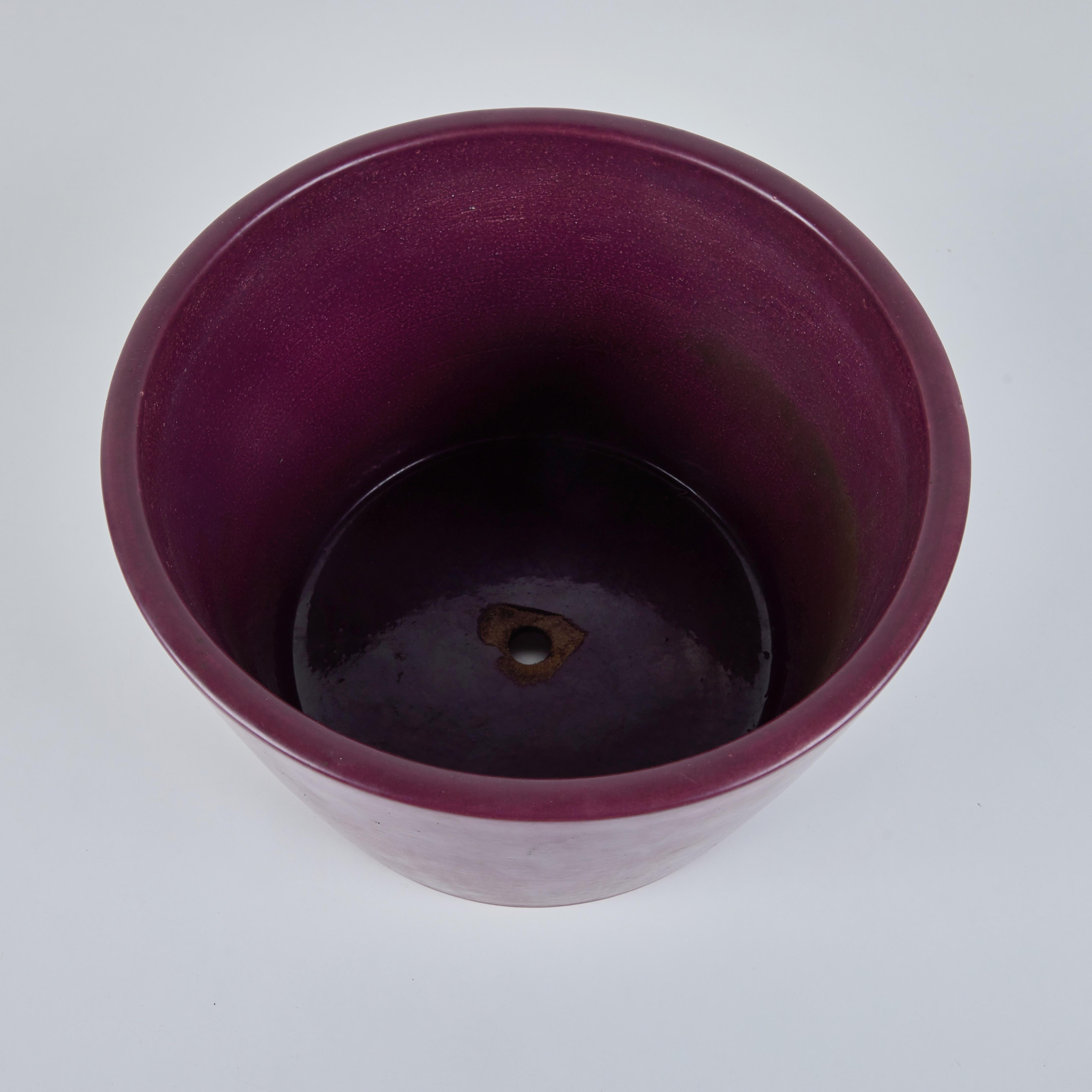 Glazed Malcolm Leland Purple Planter for Architectural Pottery For Sale