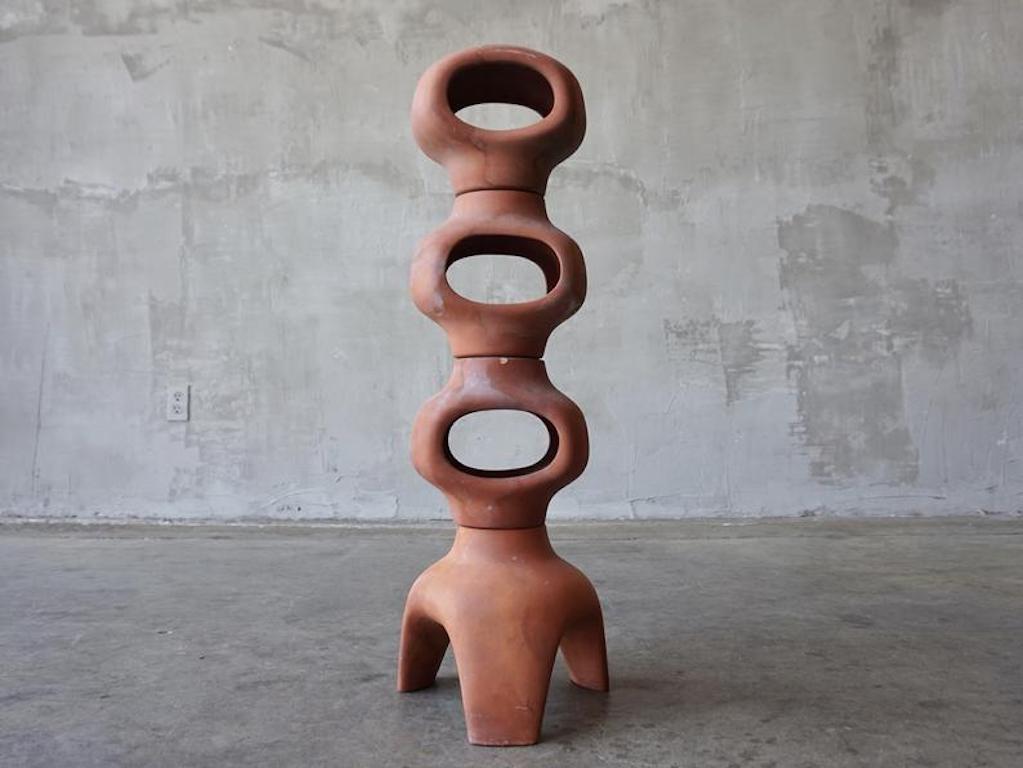 Glazed Malcolm Leland Sculptural 'Floor Lantern'