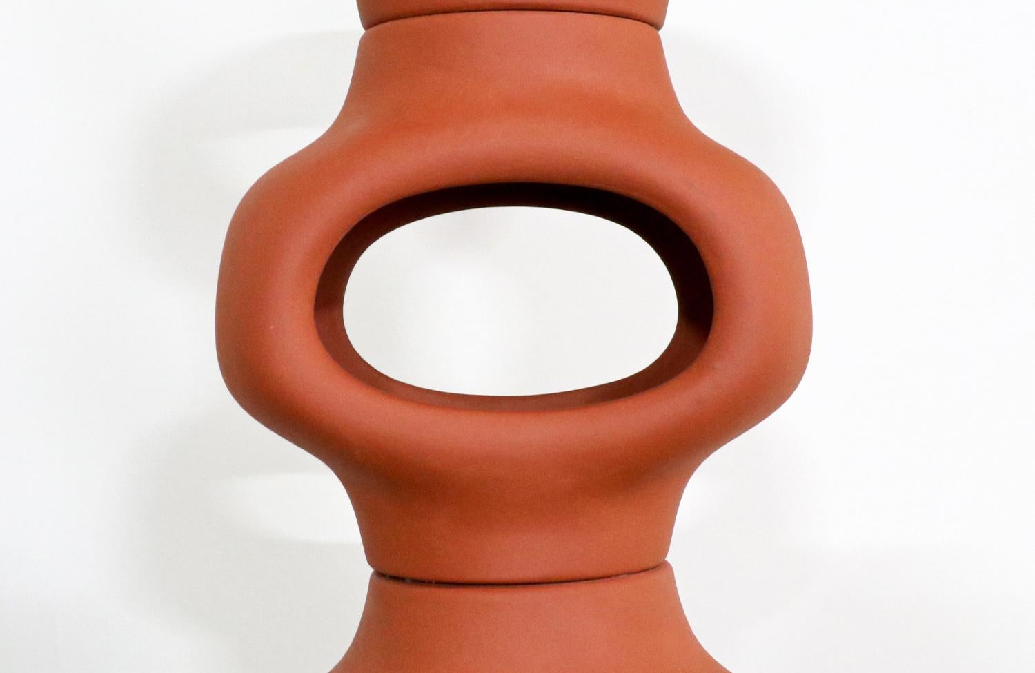 Malcolm Leland Terracotta Ceramic Floor Lantern for Architectural Pottery 1