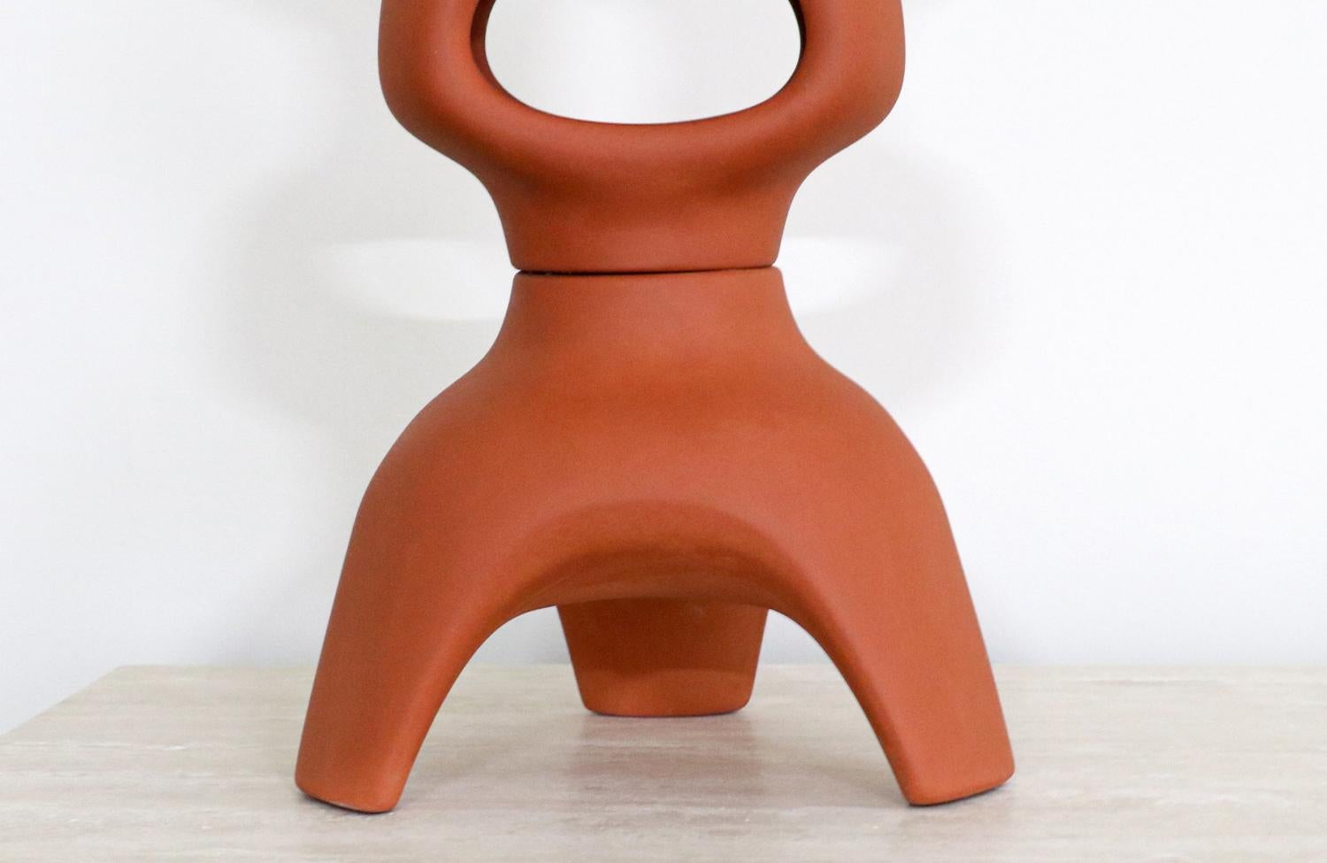 Malcolm Leland Terracotta Ceramic Floor Lantern for Architectural Pottery 2