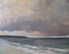 Peinture de paysage marin contemporaine de Filey Brigg, Malcolm Ludvigsen, Art of Yorkshire