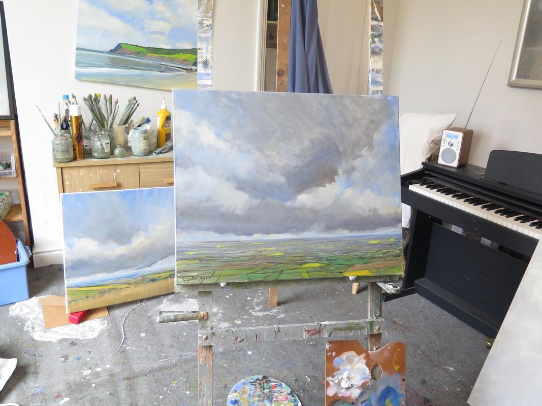From Garrowby Hill, Contemporary Landscape Painting, Original Skyscape Art For Sale 3