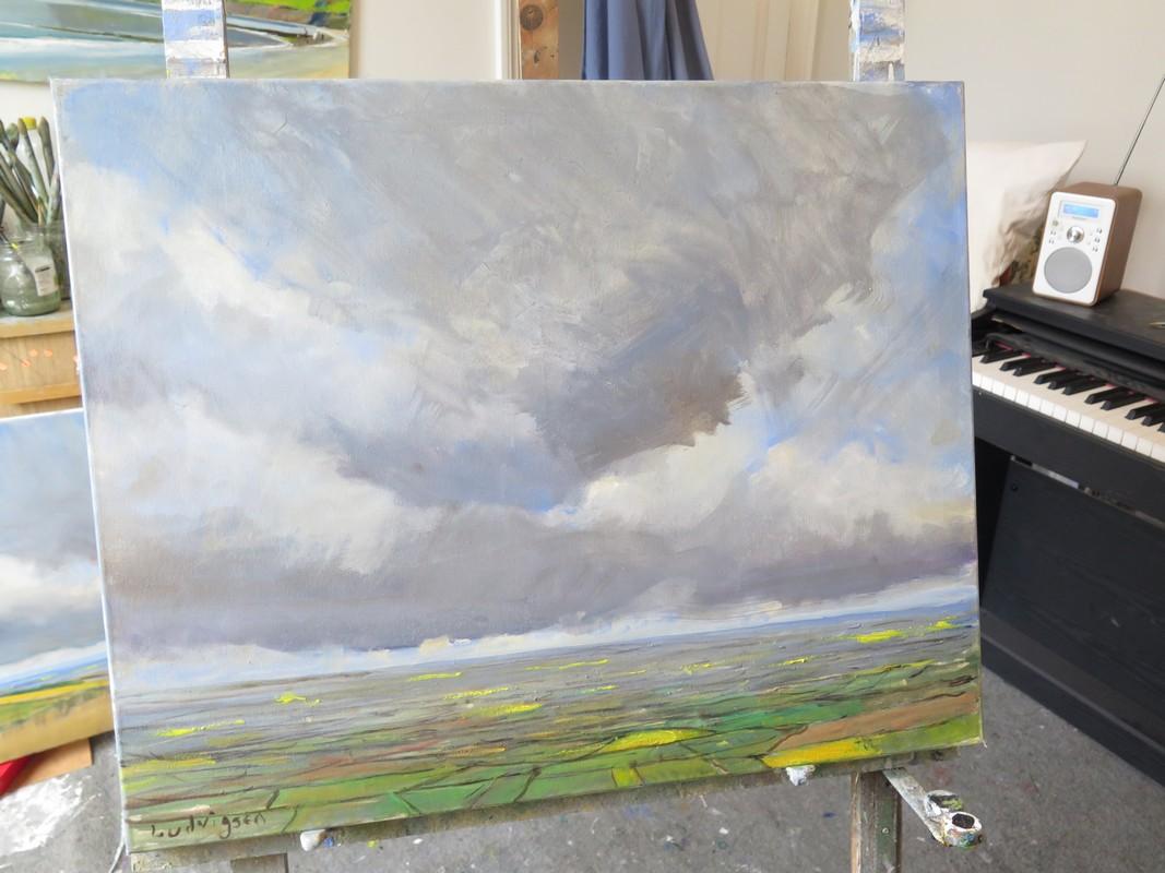 From Garrowby Hill, Contemporary Landscape Painting, Original Skyscape Art For Sale 4