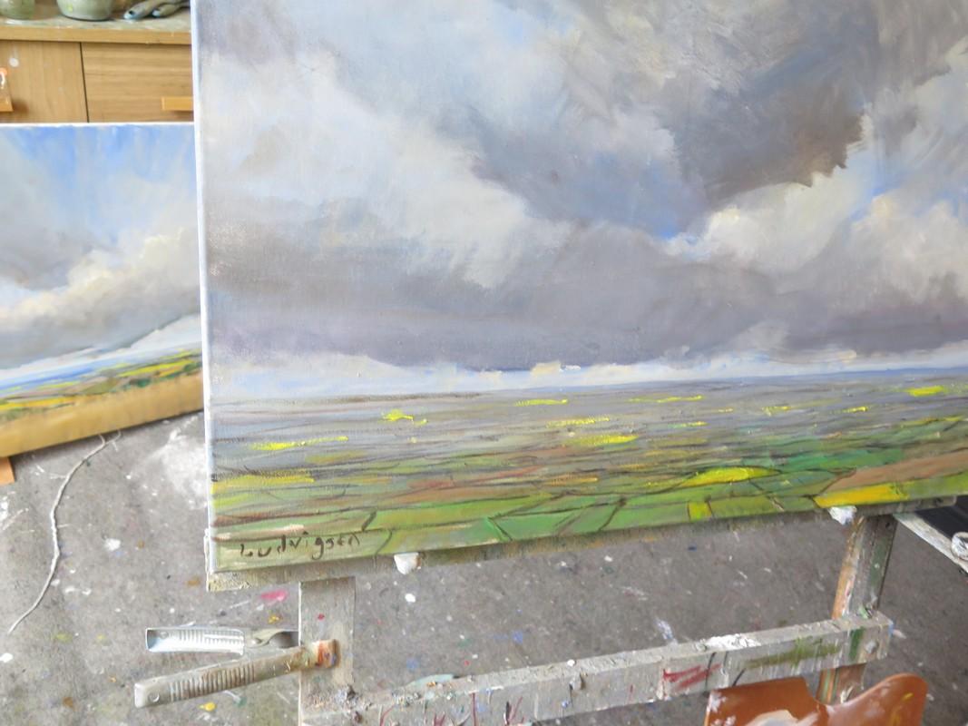 From Garrowby Hill, Contemporary Landscape Painting, Original Skyscape Art For Sale 6