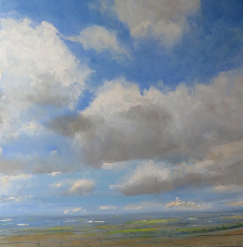 Malcolm Ludvigsen Landscape Painting - View from the Wolds, landscape painting, original artwork, affordable art