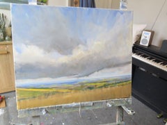 Wolds, July 12, landscape art, affordable art, cloud art, plein air art