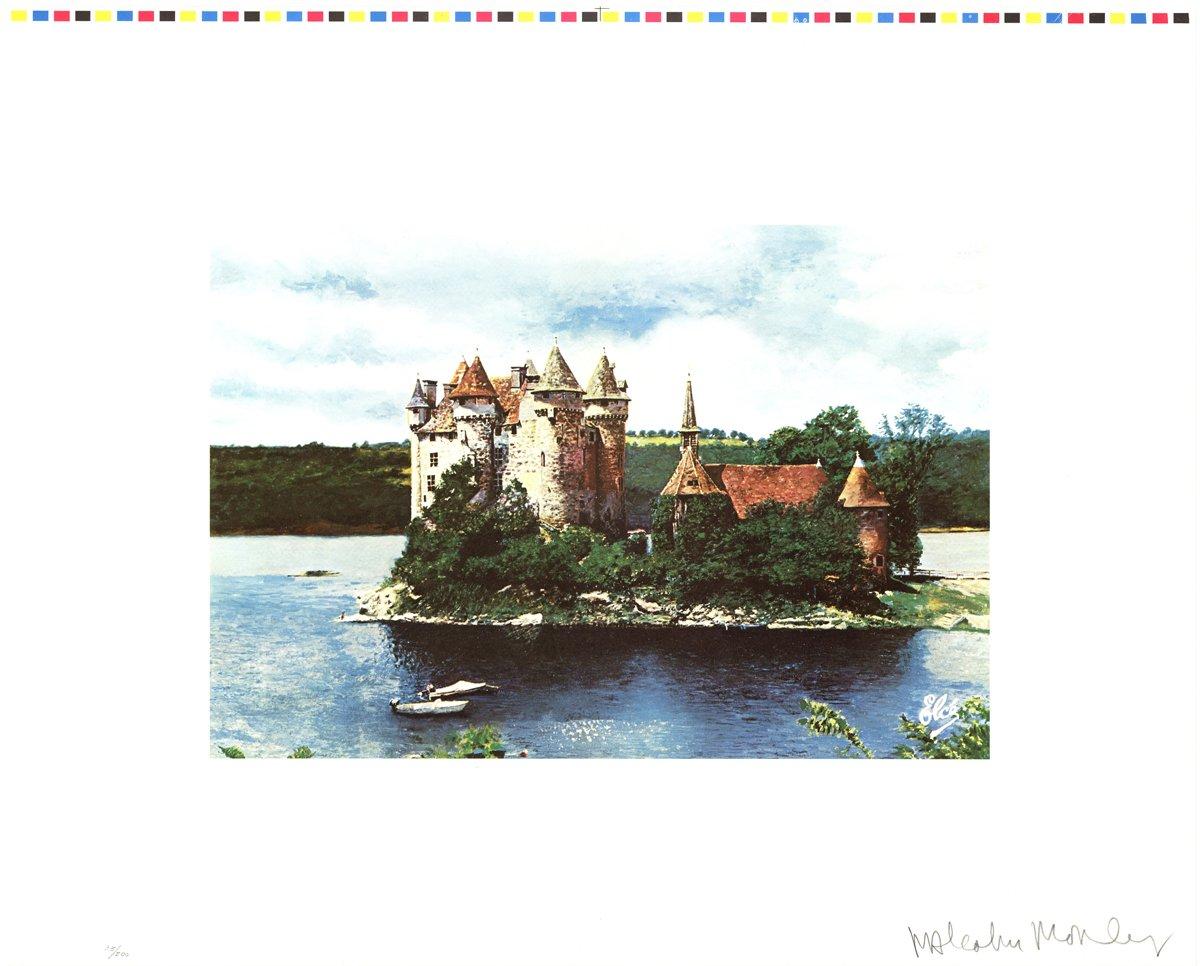 1972 d'après Malcolm Morley « Rhine Chateau » SIGNÉ À LA Main