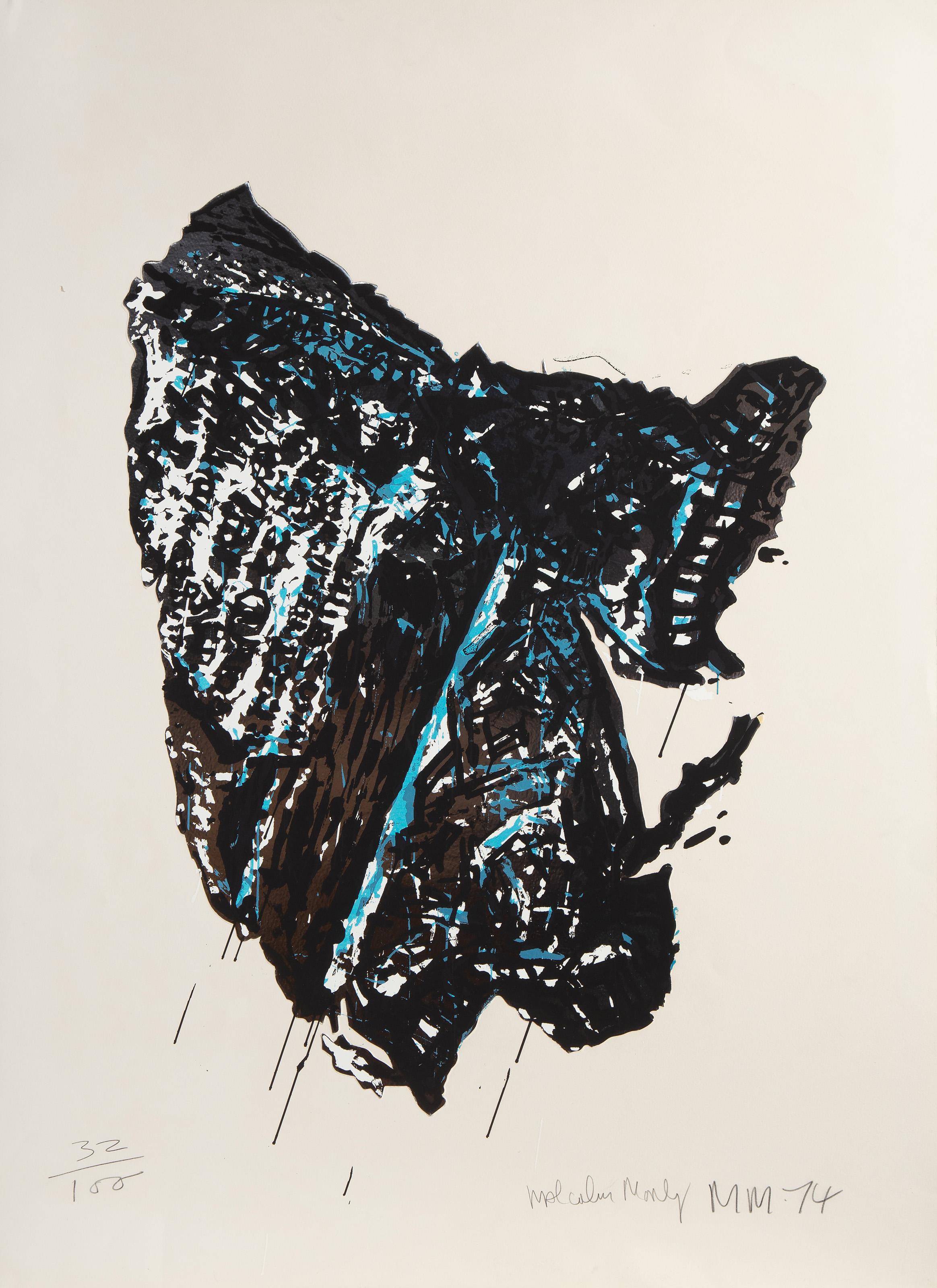 Malcolm Morley, Brite (1931 - 2018) - Asteroid, Jahr: 1974, Medium: Siebdruck und Mischtechnik auf Arches, signiert, nummeriert und datiert mit Bleistift, Auflage: 32/100, Bildgröße: 30 x 21 Zoll, Größe: 41 x 29,5 Zoll (104,14 x 74,93 cm)