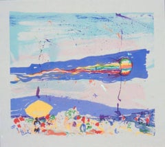 Kite on Gibson Beach     contemporary abstracted landscape print