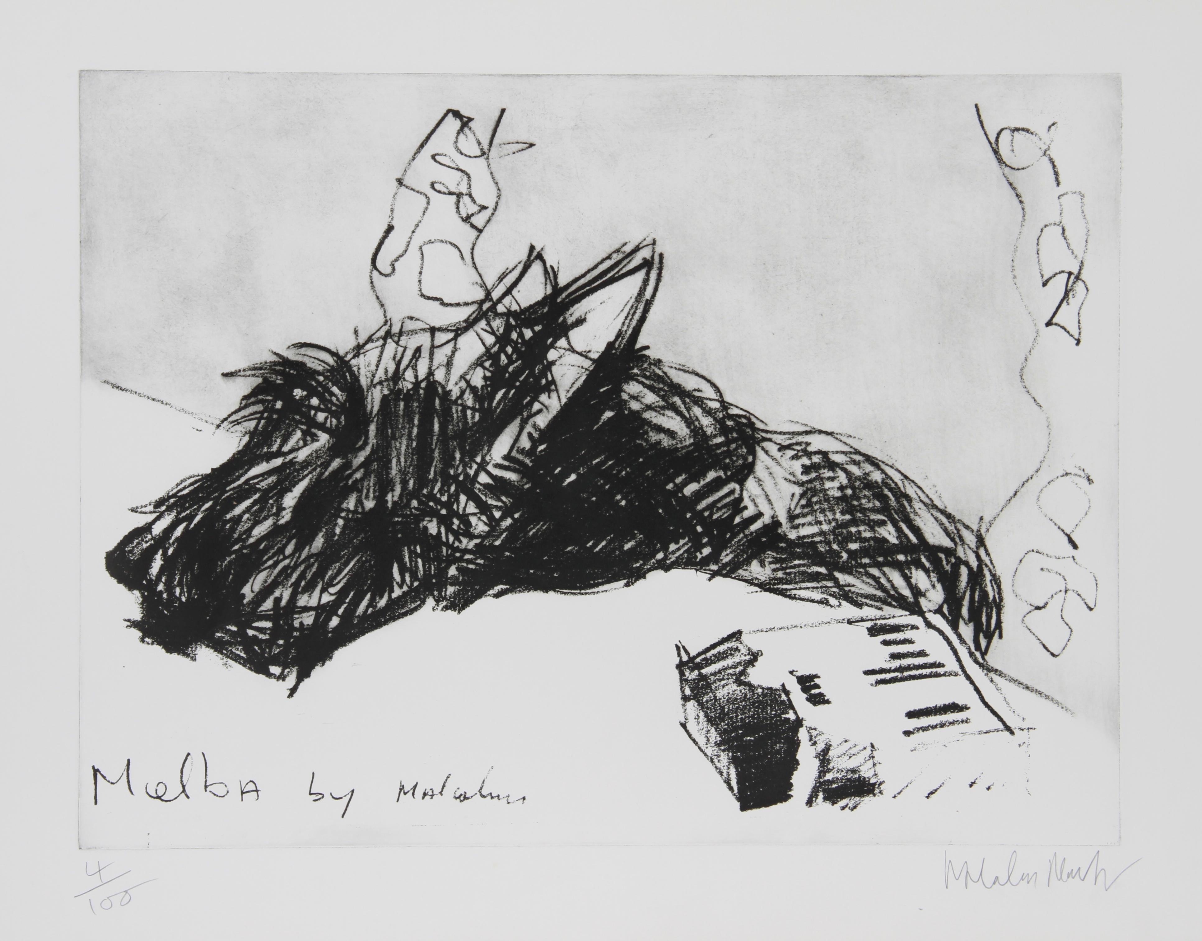 Artiste : Malcolm Morley, britannique (1931 - 2018)
Titre : Melba par Malcolm
Année : vers 1980
Médium : Eau-forte, signée et numérotée au crayon
Edition : 100
Taille de l'image : 18 x 24 pouces
Taille : 22 in. x 30 in. (55,88 cm x 76,2 cm)
