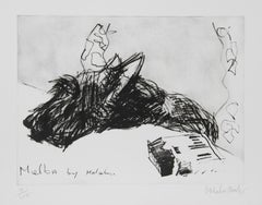 Vintage "Melba by Malcolm" Etching by Malcolm Morley