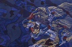 Soldiers and Tiger, Etching by Malcolm Morley 1983