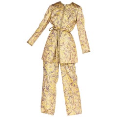 Malcolm Starr 1960s Metallic Evening Suit with Crystals