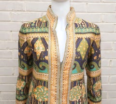 Malcolm Starr Mod Gold Lamé Brocade Coat & Pant Suit, 1960’s