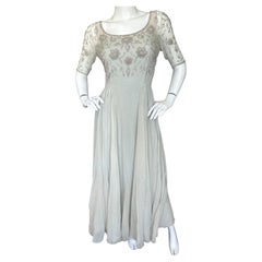  Malcolm Starr Vintage Evening Dress with Crystal Embellishments